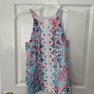 Lilly Pulitzer Annabelle Halter Top 'Seashells' Size 0